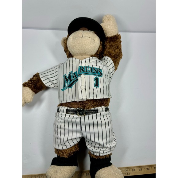 MLB Marlins Baseball Monkey Plush BABW Uniform Hat‎ Collectible Stuffed Animal - Picture 5 of 6